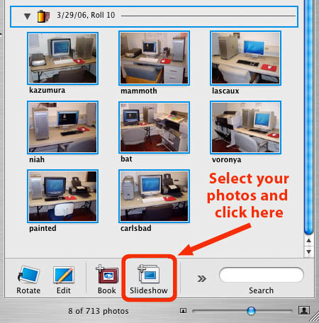 selecting photos