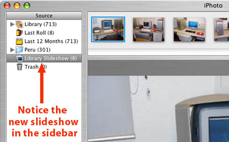 new slideshow item