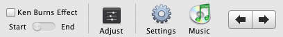 slideshow buttons