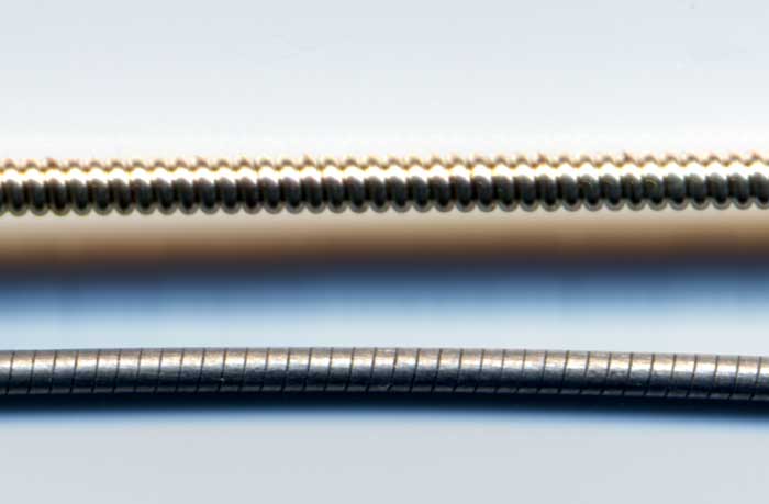 round wound string and half round wound string.
