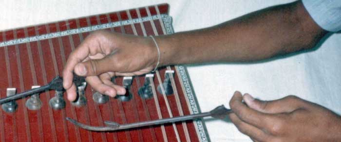 holding the mallets