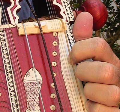 Stop string with first finger