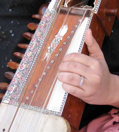 fingering the Sarangi