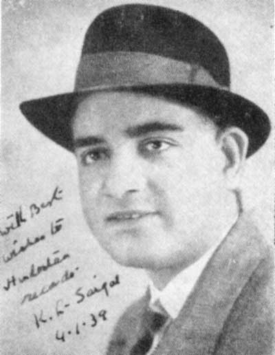 Publicity Photo of Kundan Lal Saigal