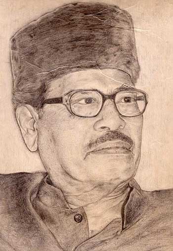 Sketch of Manna Dey