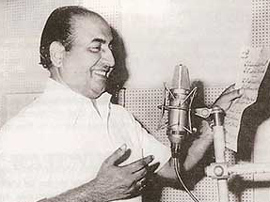 Mohammed Rafi in recording