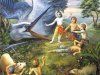 Sri Krishna killing demon