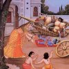 Sri Krishna overturning handcart