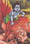 Sri Krishna killing Putana