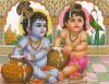 Sri Krishna performing childhood pranks