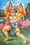 Hanuman carrying Sri Rama