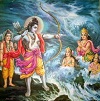 Sri Rama and Ocean god