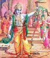 Sri Rama breaking the bow of Lord Shiva
