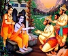 Sri Rama giving ring to Hanuman