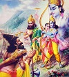 Sri Rama humbling Parashurama