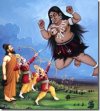 Sri Rama slaying demoness Tataka