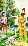 Maharshi Valmiki getting divine inspiration
