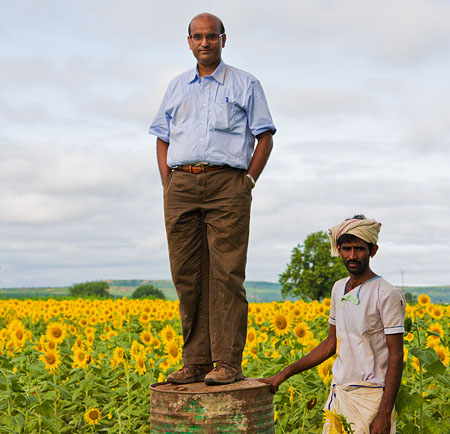 Rajan P. Parrikar, near Badami in Karnataka