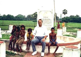 Rajan P. Parrikar at the birthplace of Mahavira in Vaishali, Bihar