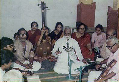 Dr. S. Ramanathan: Lecturing and Demonstrating to his Students. At his left, Mayuram Vaidyanatha Iyer