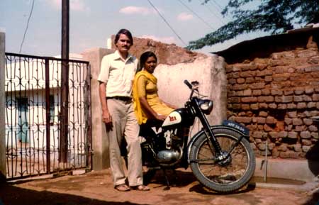 Chandrakantha with husband David Courtney and BSA