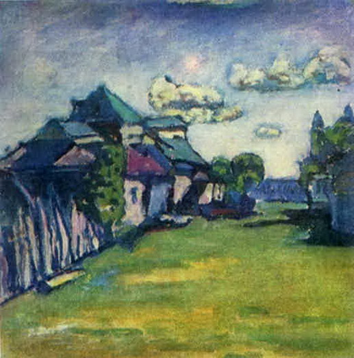 Василий Кандинский. Живопись. Окрестности Москвы. 1908 год Василий Кандинский. Живопись. Окрестности Москвы. 1908 год